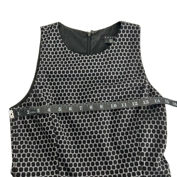 Theory Silver & Black Small Trekana Circuit Fit and Flare Dress Size 4 - Picture 9 of 12